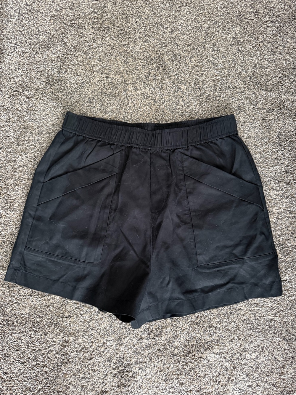 Women's Medium Halara Black Elastic-Waist Shorts